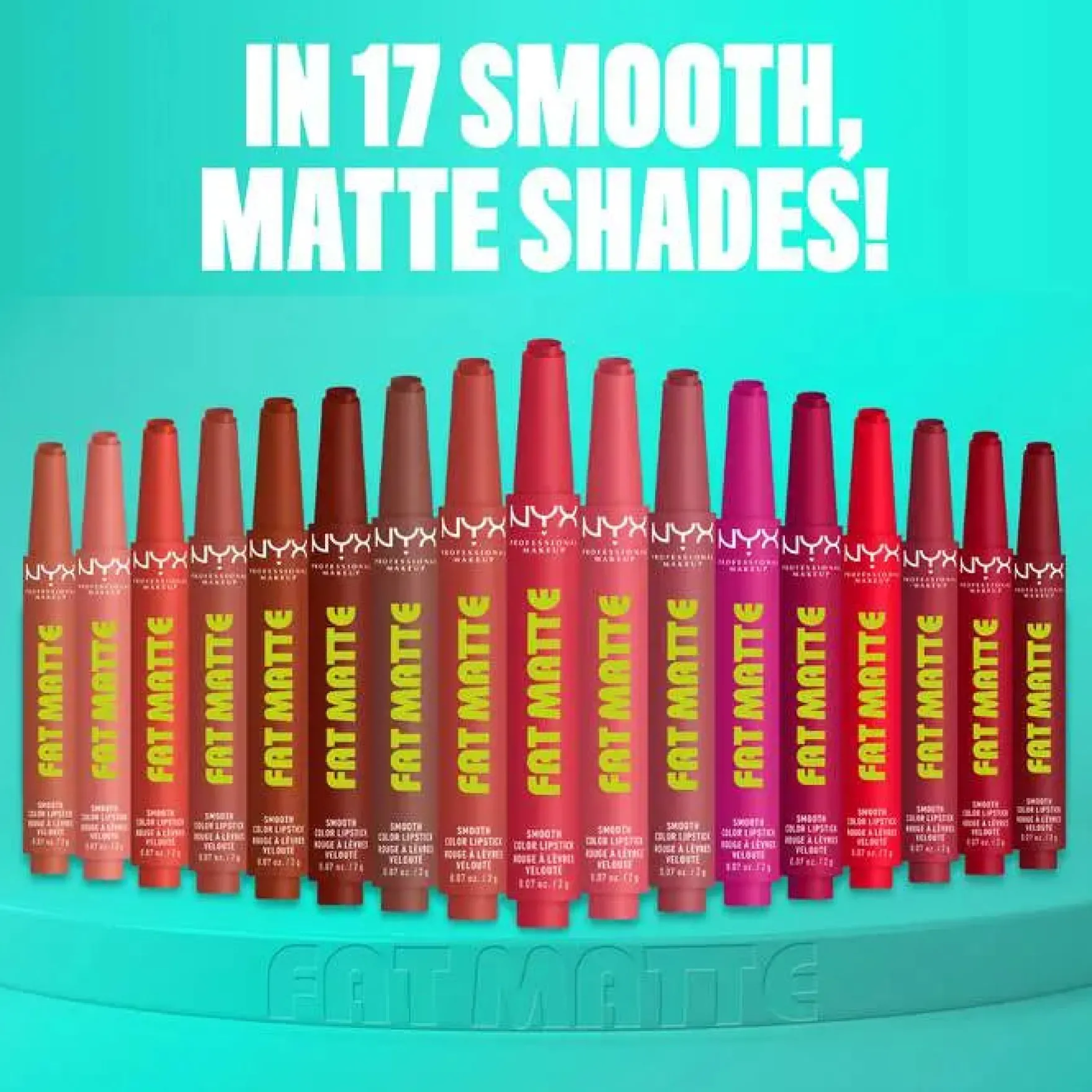 Fat Matte Smooth Color Lipstick Pink Puff