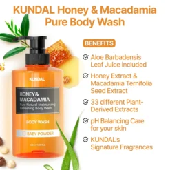 Honey & Macadamia Pure Body Wash Cherry Blossom