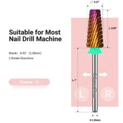 5-in-1 Cross Cut Tungsten Carbide Nail Drill Bits Coarse