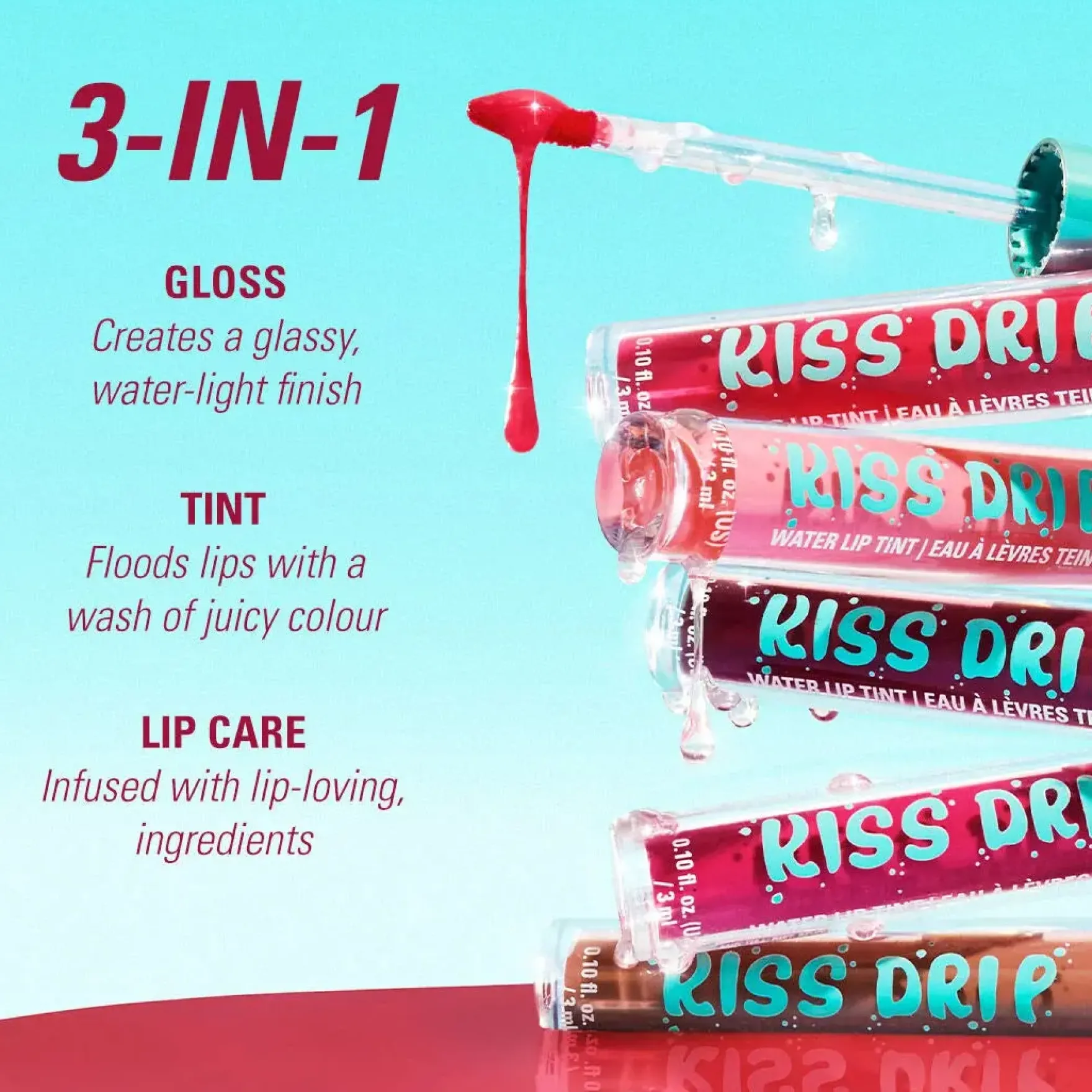 Kiss Drip Water Lip Tint Berry Splash