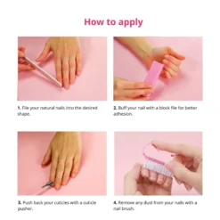 24 pcs Press On Nails Polka Dots