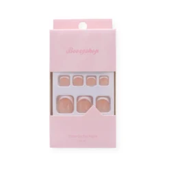 30 pcs Press On Toe Nails French Manicure