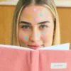 Pimple Star Patches & Mirror Case Blue