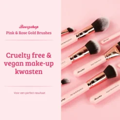 Pink & Rose Gold Flat Top Buffing Brush