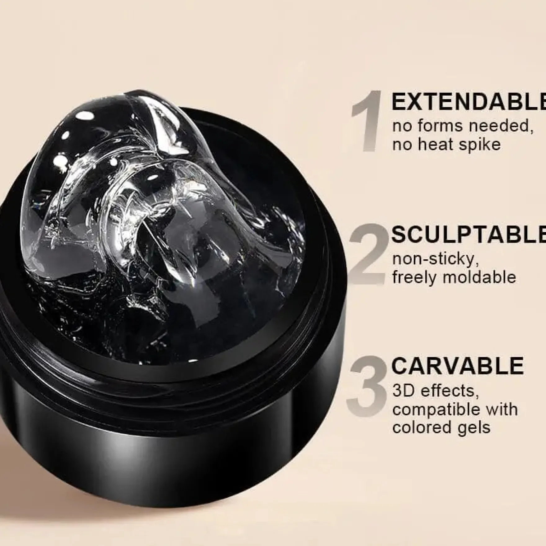Pure Color & Glitter Non Stick Hand Extension Gel NEG25