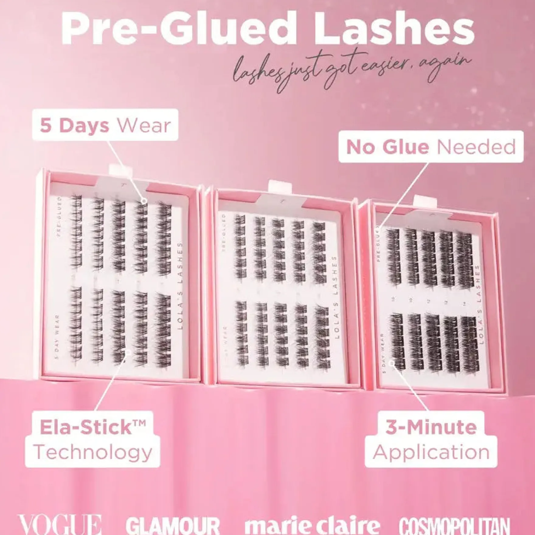 Soft Definition Dark Brown Pre-Glued Lashes
