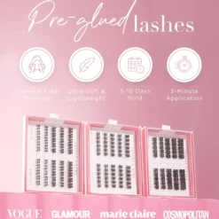 Soft Definition Single Length Pre-glued Lashes 10 mm Short
