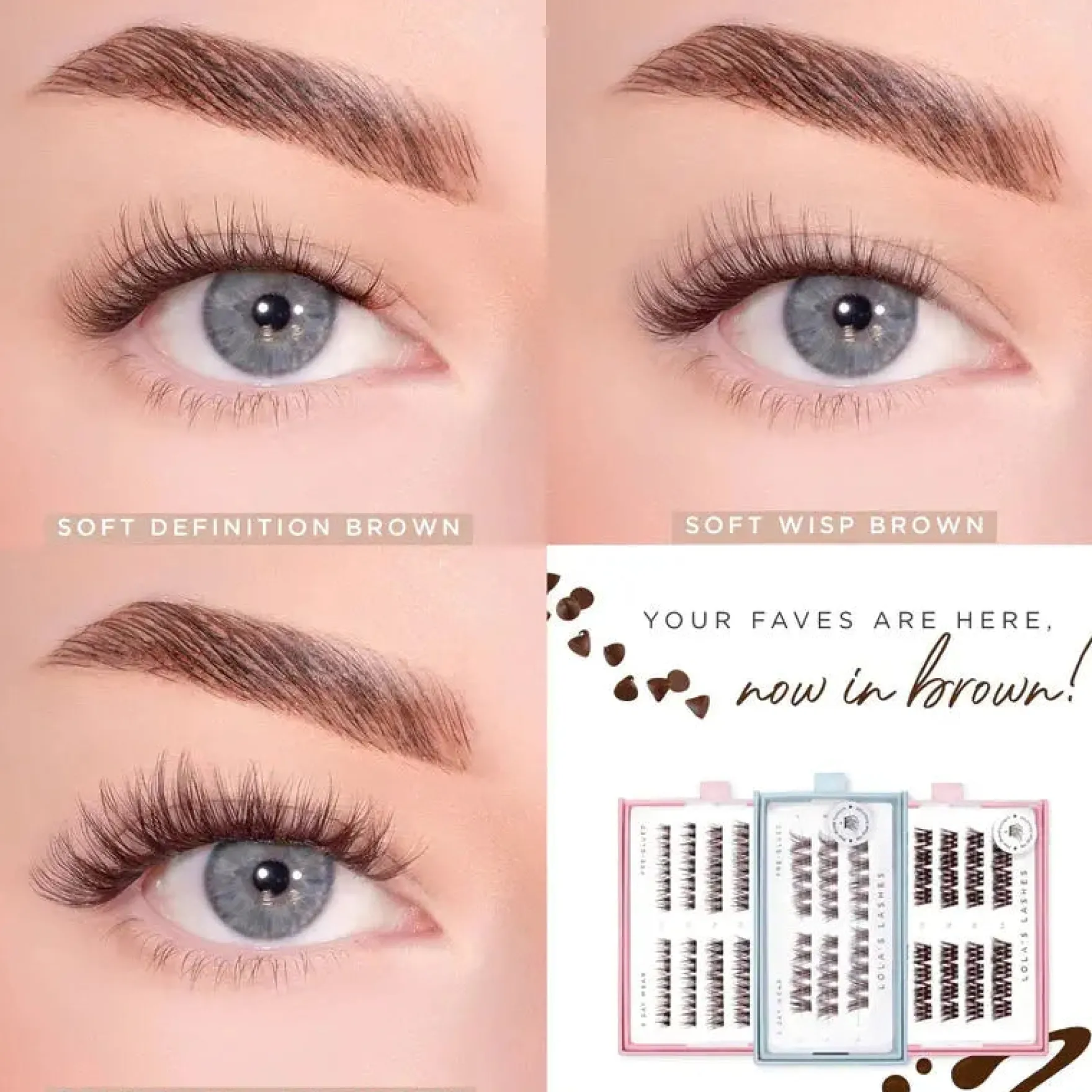 Soft Wisp Dark Brown Pre-Glued Lashes