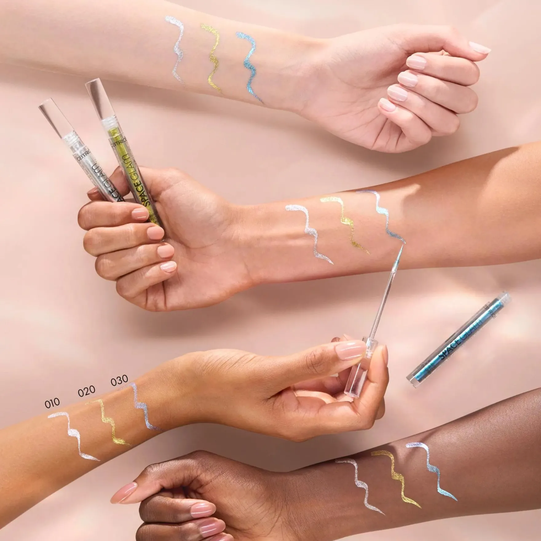 Space Glam Liquid Effect Eyeliner 010 Moonstone Metallic