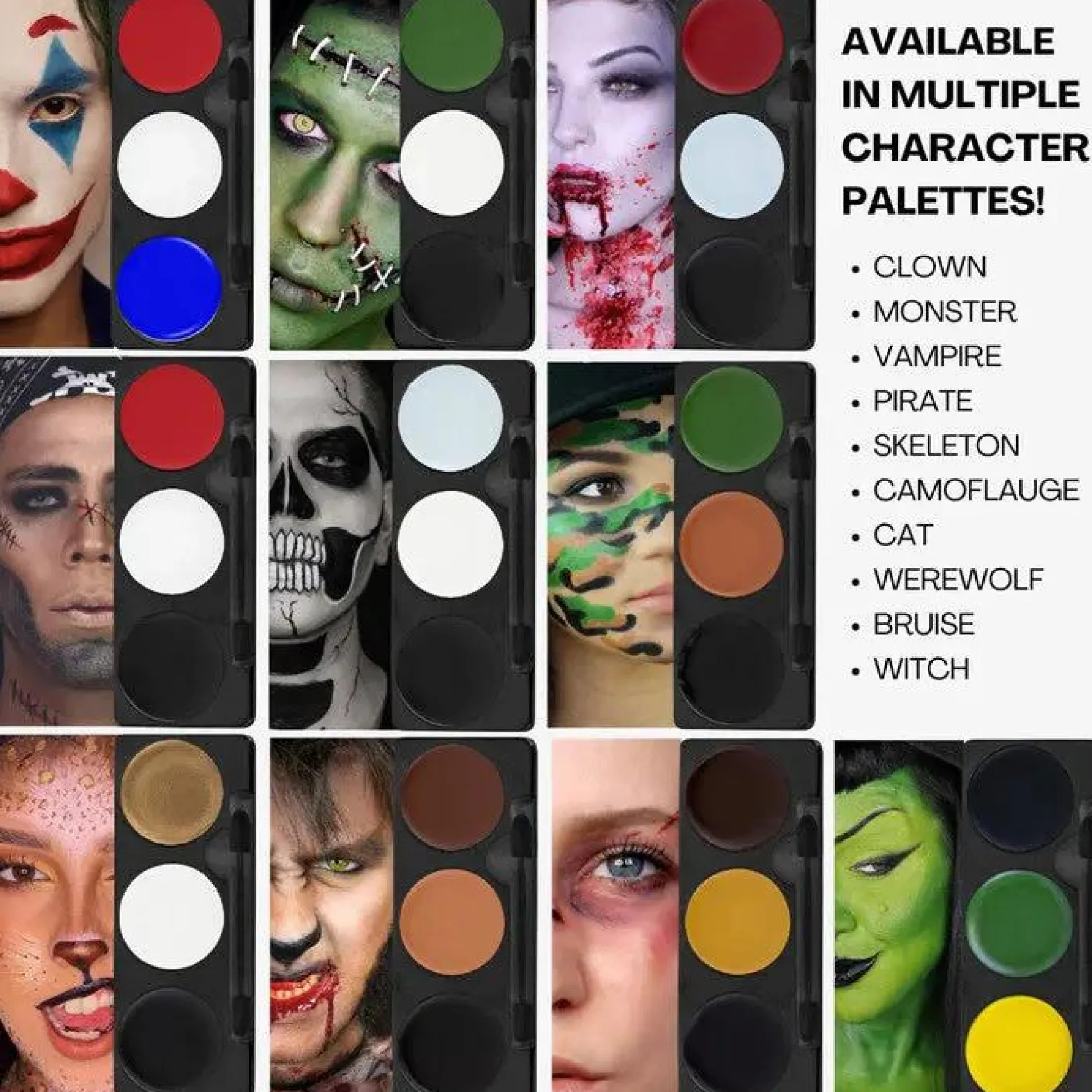 Tri-Color Makeup Palette Vampire