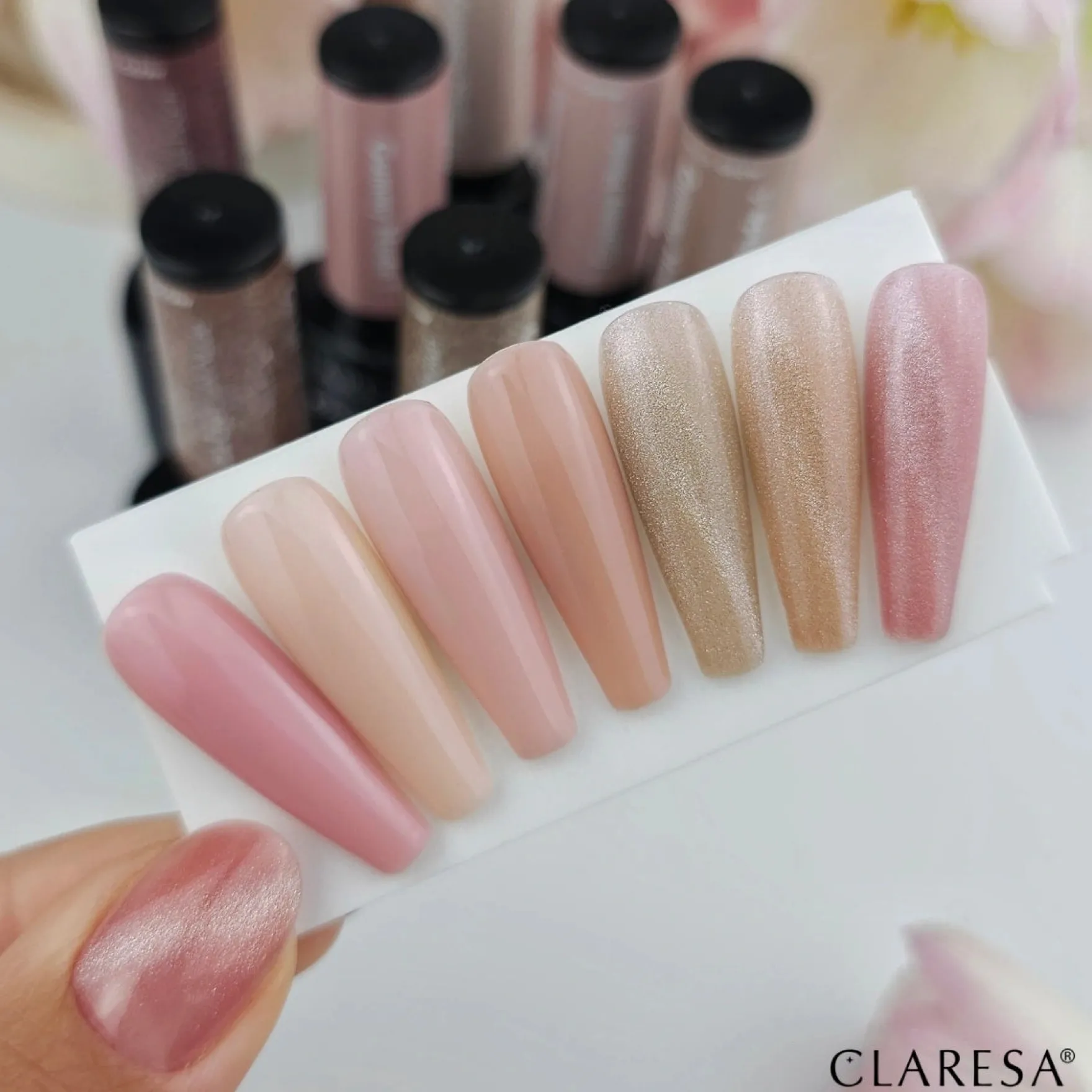 UV/LED Cat Eye Nail Polish Nude Glow Light Brown
